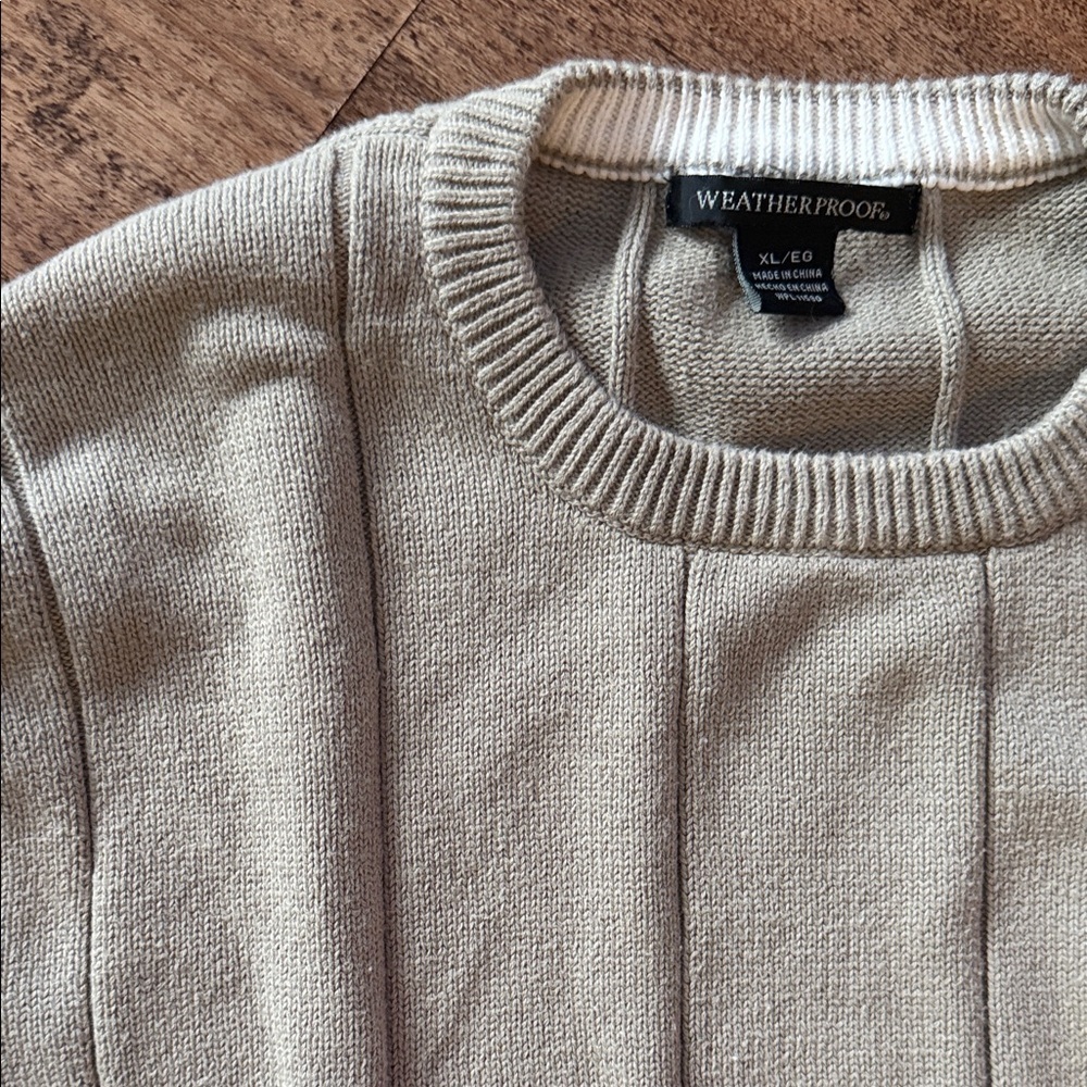 Men's Beige Sweater size XL - Picture 3 of 7